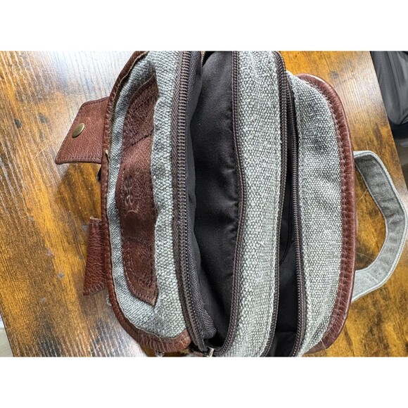 Aran Woollen Men’s  Crossbody Canvas & Leather Bag Camera Hiking Satchel*READ - Picture 4 of 7